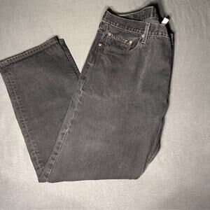 Levi's 501 Black Washed Denim Jeans Men's 42x32 Button Fly Classic Straight Leg